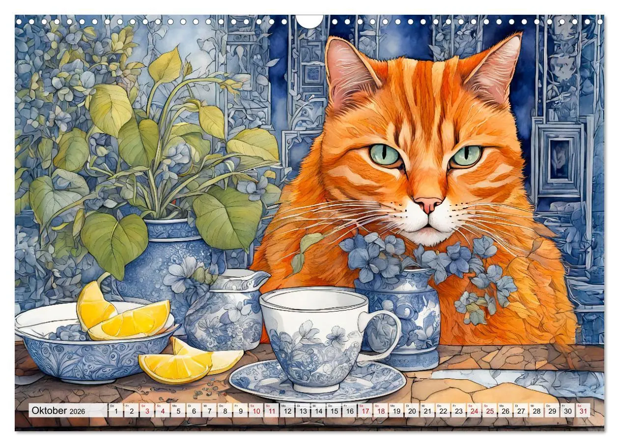 Bild: 9783457263532 | Katzenzauber - Katzenkalender mit stimmungsvollen Bildern...
