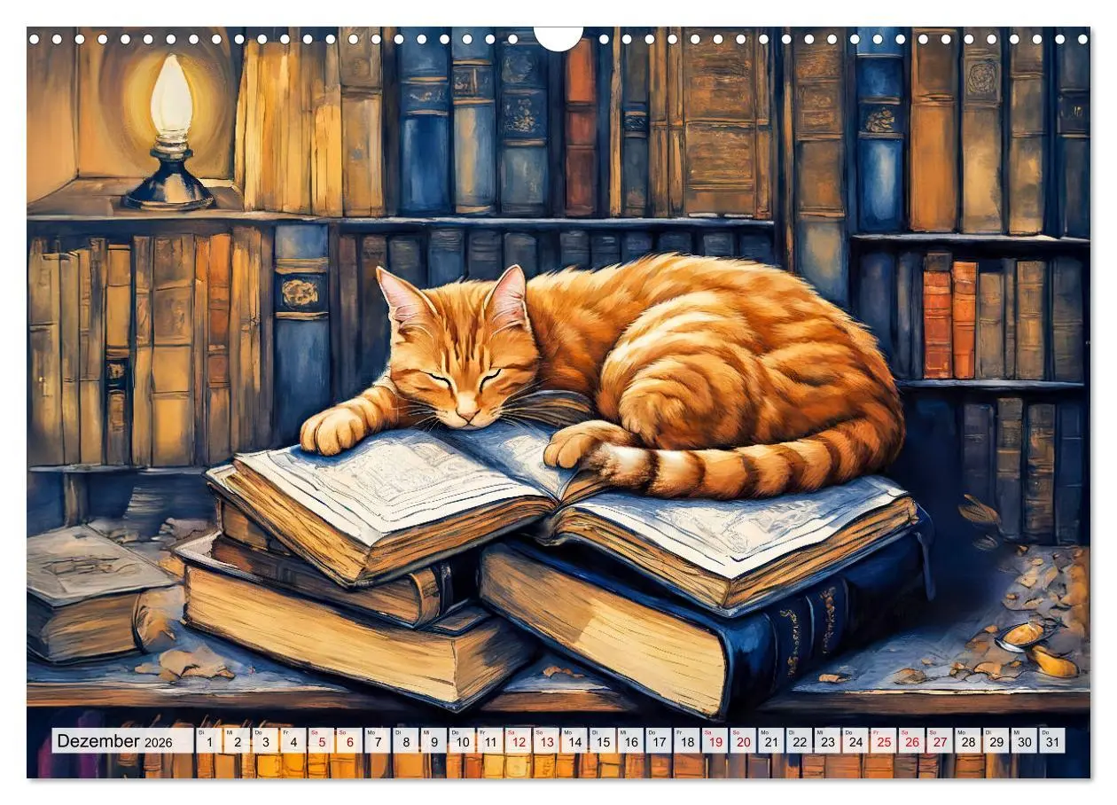 Bild: 9783457263532 | Katzenzauber - Katzenkalender mit stimmungsvollen Bildern...
