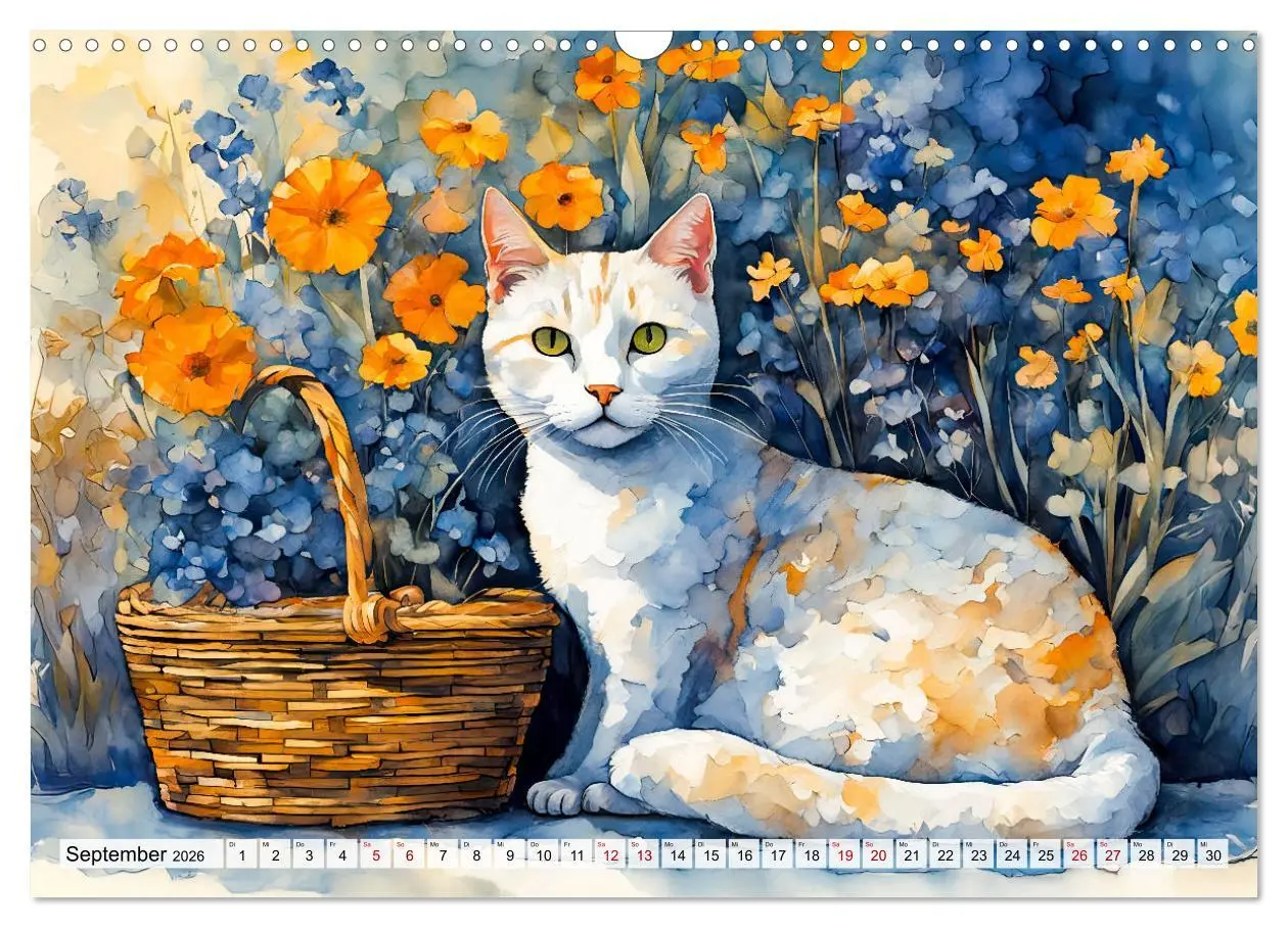Bild: 9783457263532 | Katzenzauber - Katzenkalender mit stimmungsvollen Bildern...