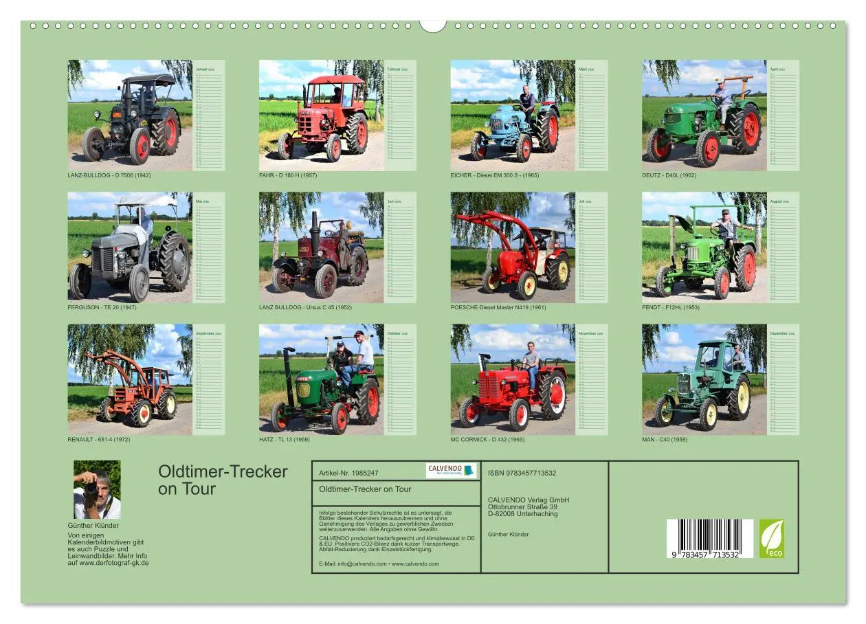 Bild: 9783457713532 | Oldtimer-Trecker on Tour (hochwertiger Premium Wandkalender 2026...