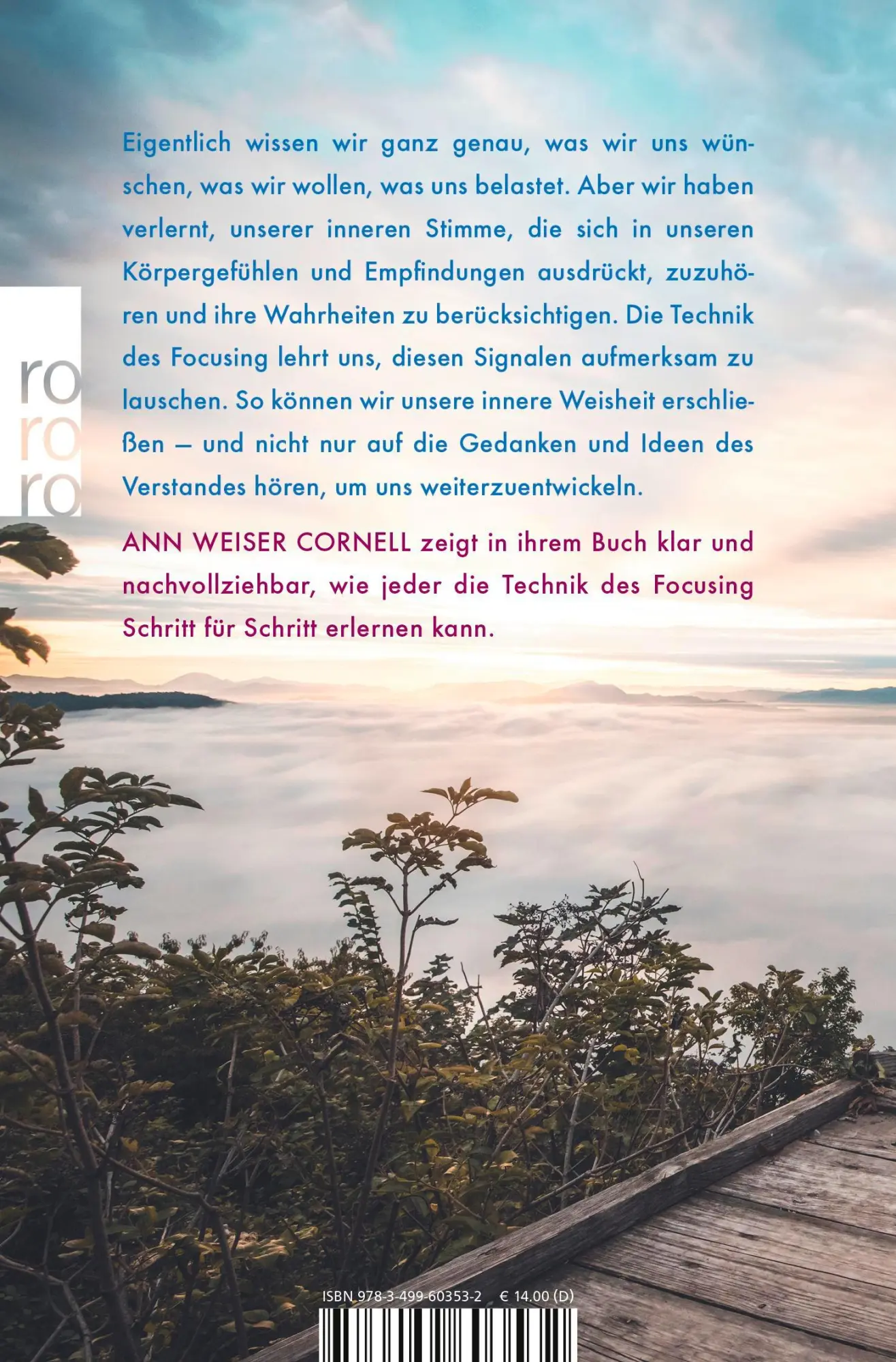 Rückseite: 9783499603532 | Focusing. Der Stimme des Körpers folgen | Ann Weiser-Cornell | Buch