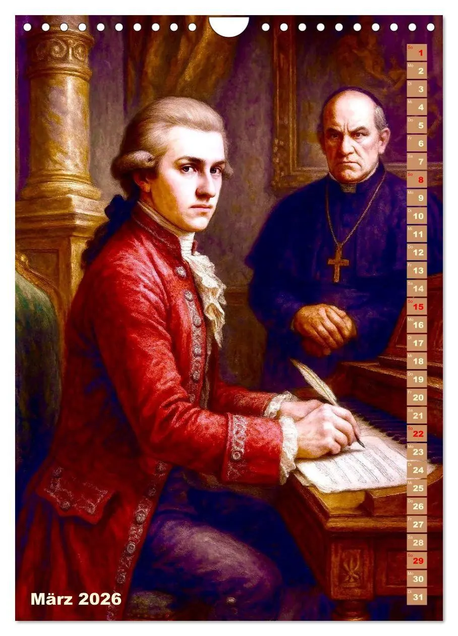 Bild: 9783516663532 | Wolfgang Amadeus Mozart. Sein Leben, seine Werke (Wandkalender 2026...