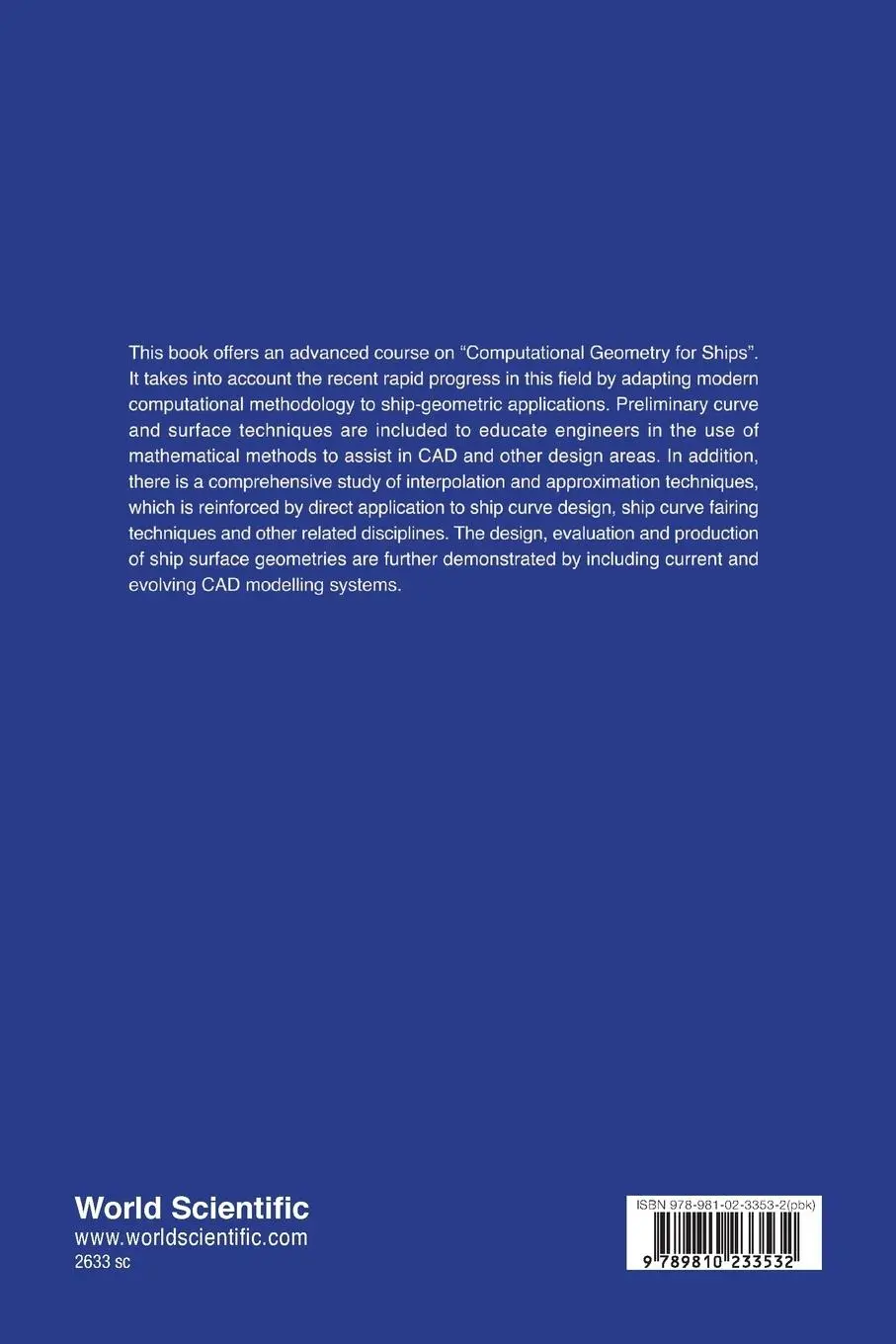 Rückseite: 9789810233532 | COMPUTATIONAL GEOMETRY FOR SHIPS | Nowacki | Taschenbuch | Englisch