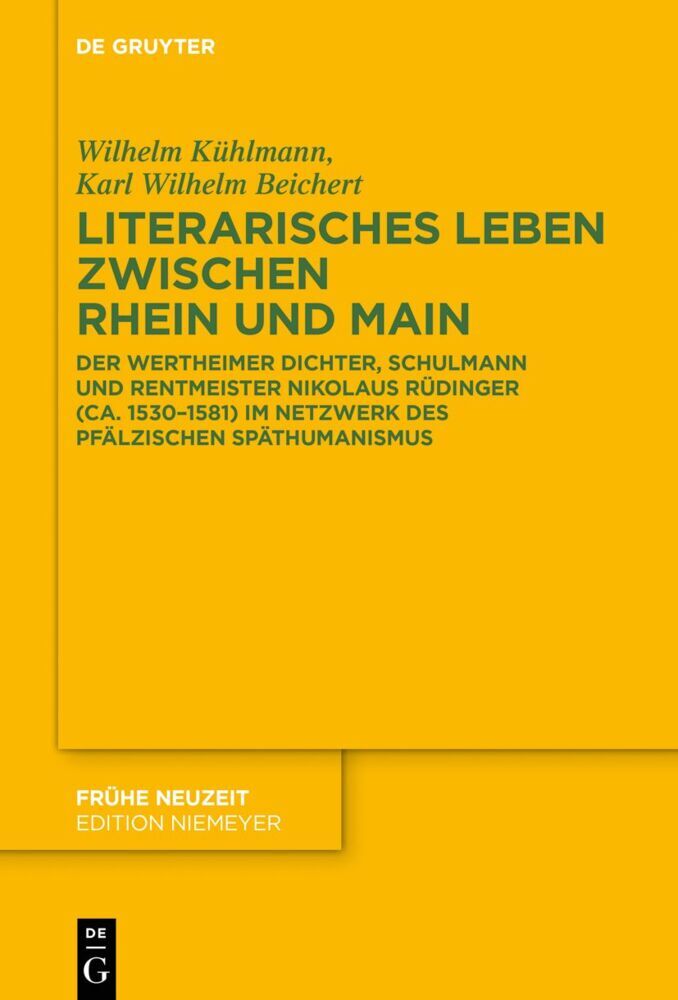 Cover: 9783110723632 | Literarisches Leben zwischen Rhein und Main | Wilhelm Kühlmann (u. a.)