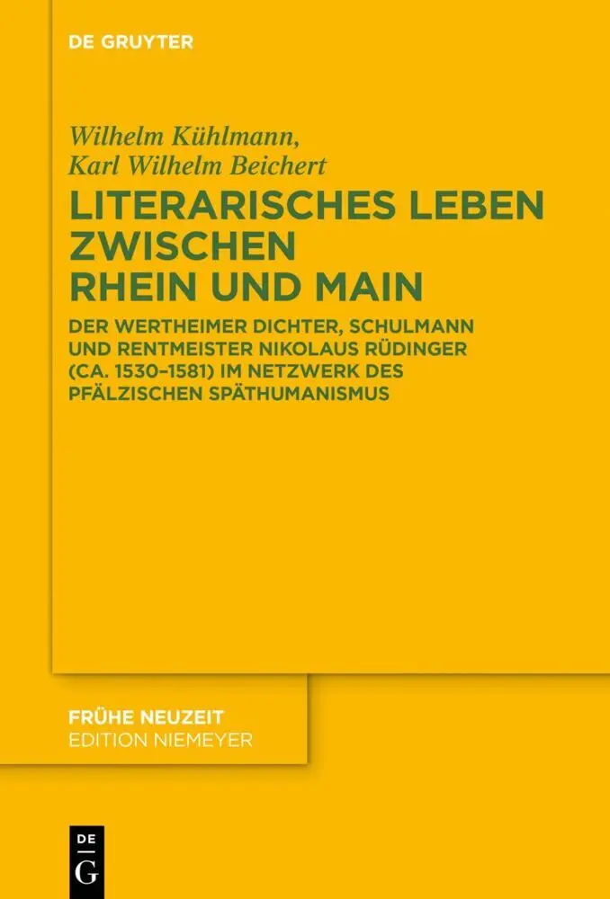 Cover: 9783110723632 | Literarisches Leben zwischen Rhein und Main | Wilhelm Kühlmann (u. a.)