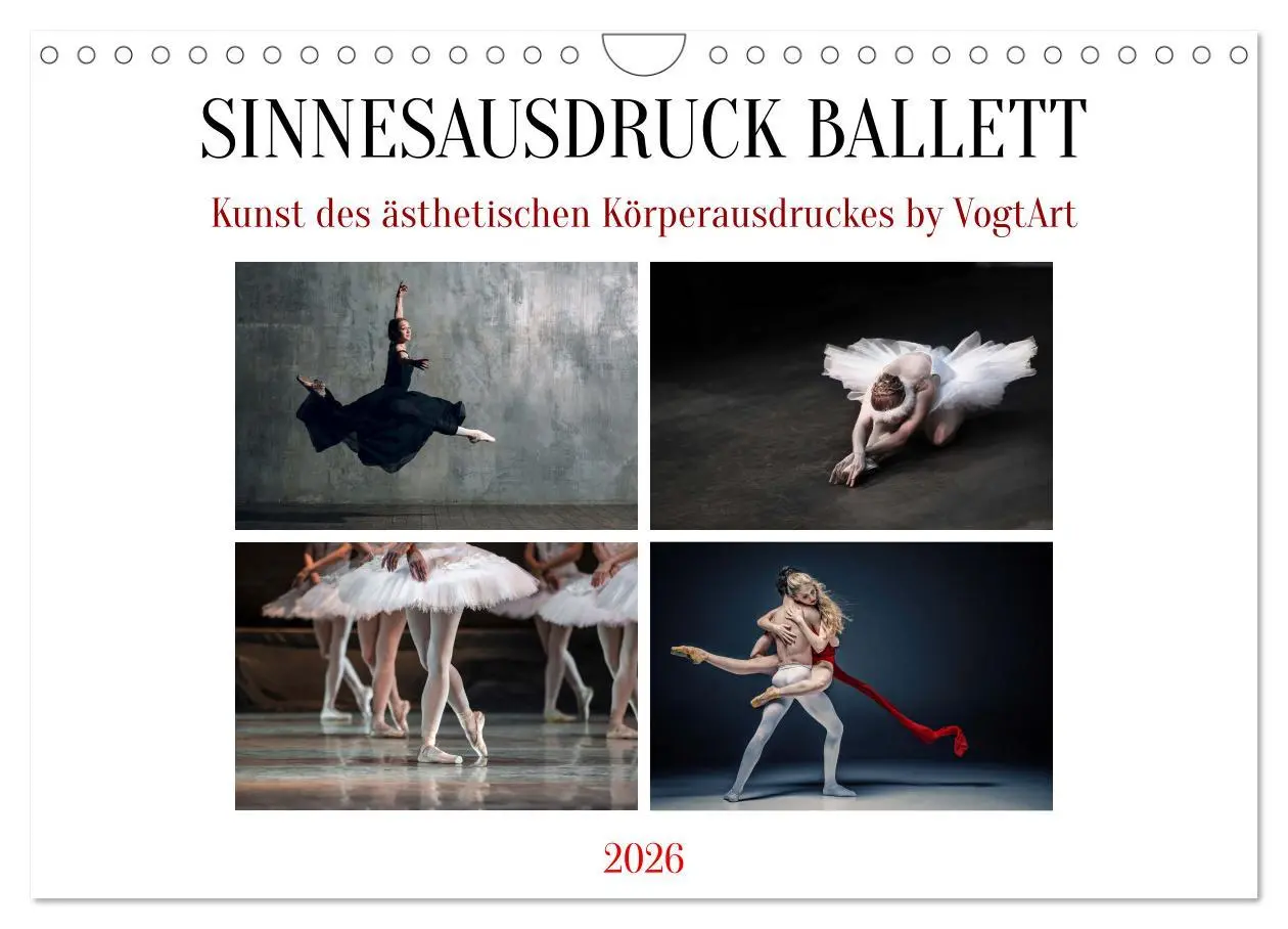 Cover: 9783457563632 | Sinneseindrücke Ballett (Wandkalender 2026 DIN A4 quer), CALVENDO...