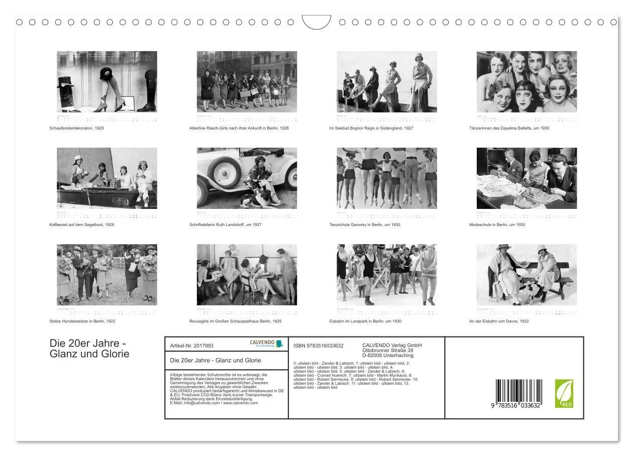 Bild: 9783516033632 | Die 20er Jahre - Glanz und Glorie (Wandkalender 2026 DIN A3 quer),...