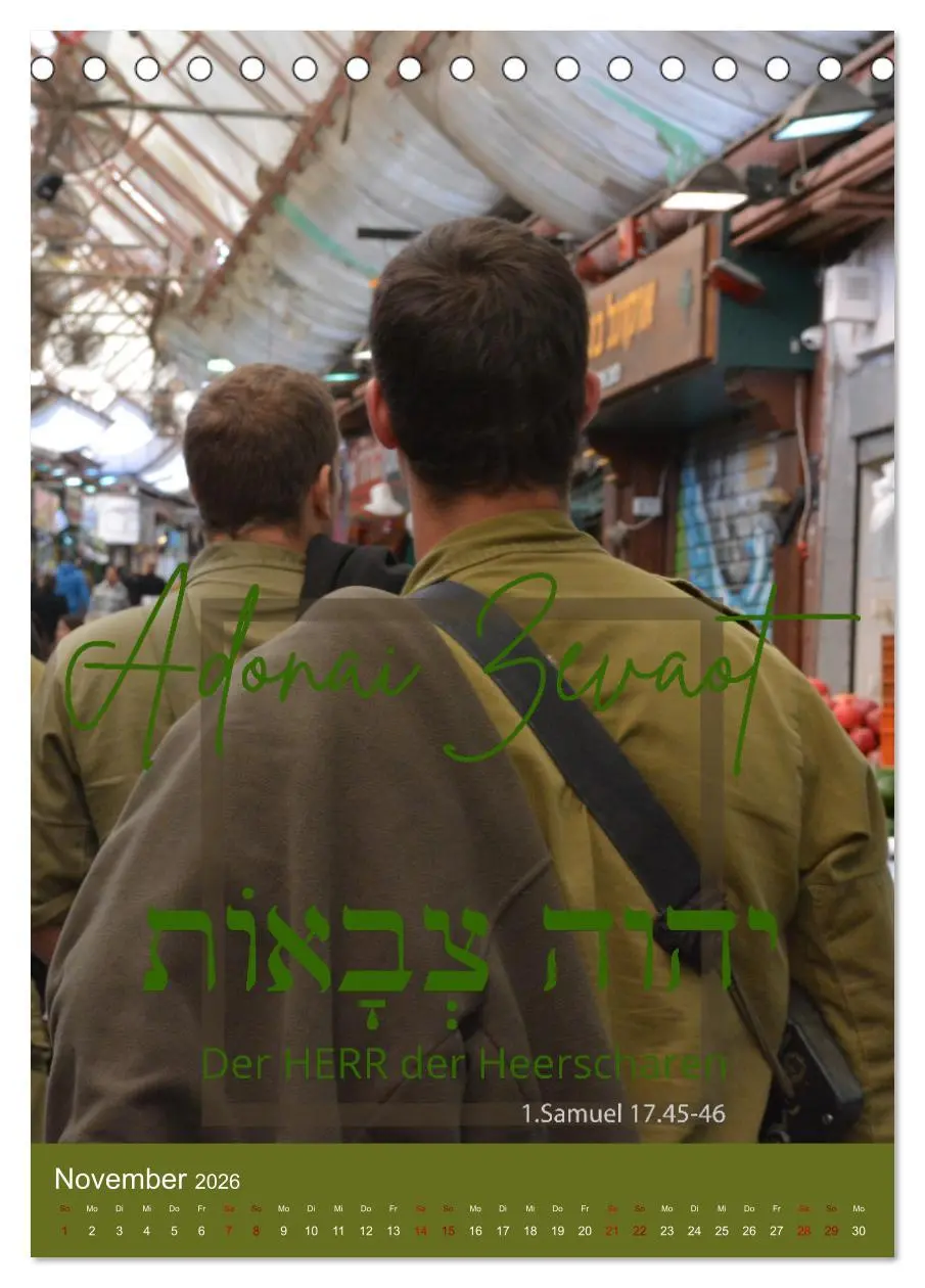Bild: 9783516343632 | Israel und hebräische Namen Gottes (Tischkalender 2026 DIN A5...