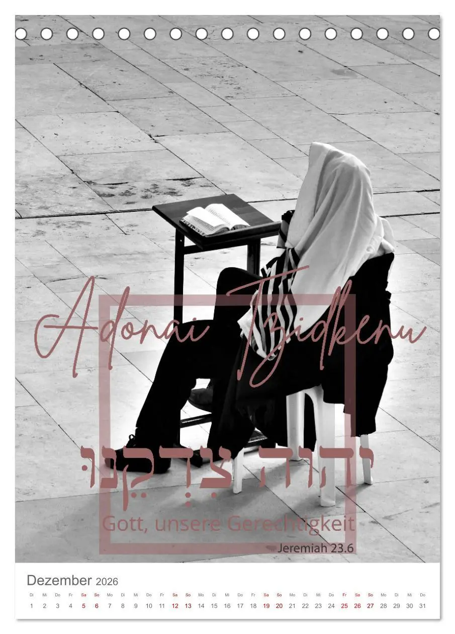 Bild: 9783516343632 | Israel und hebräische Namen Gottes (Tischkalender 2026 DIN A5...