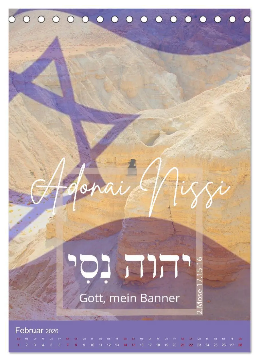Bild: 9783516343632 | Israel und hebräische Namen Gottes (Tischkalender 2026 DIN A5...
