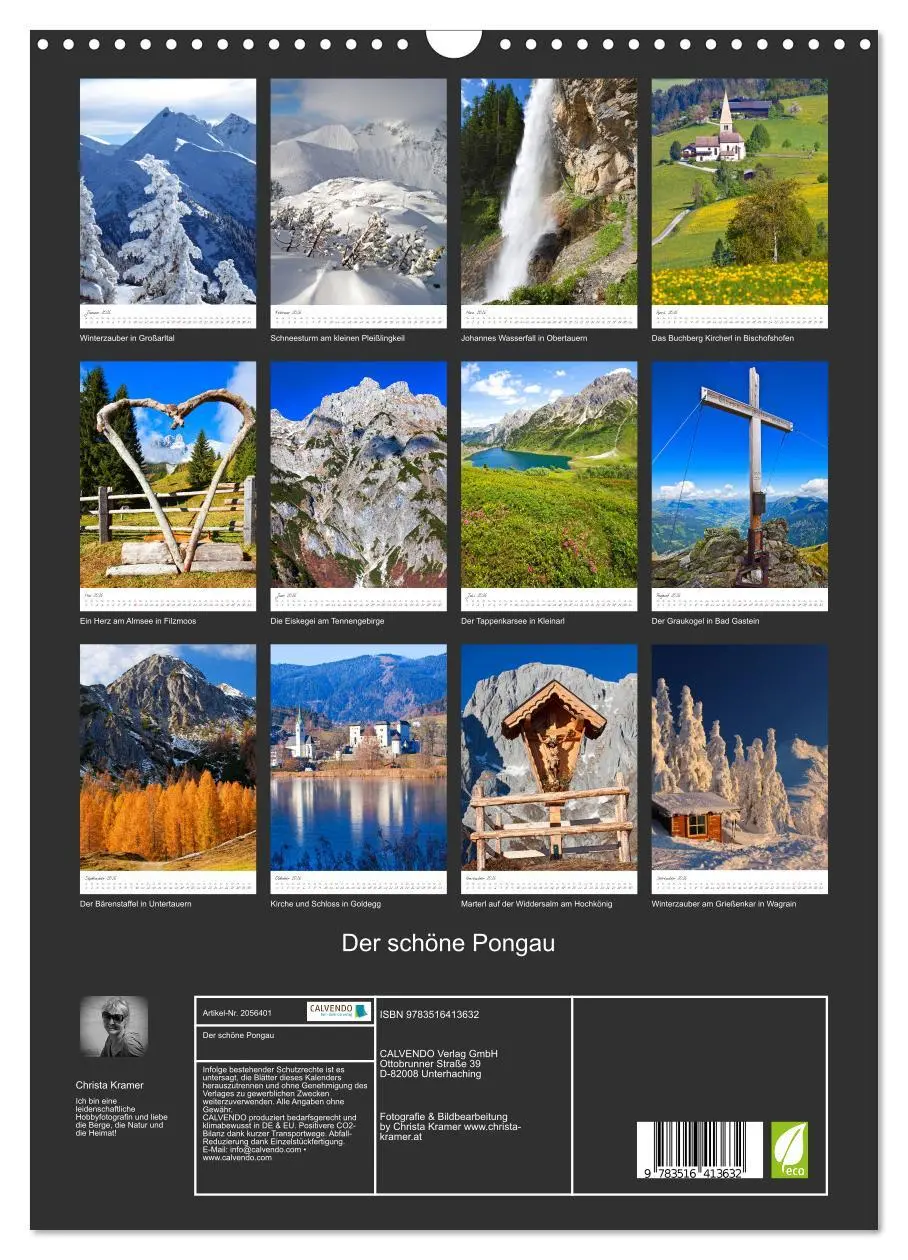Bild: 9783516413632 | Der schöne Pongau (Wandkalender 2026 DIN A3 hoch), CALVENDO...