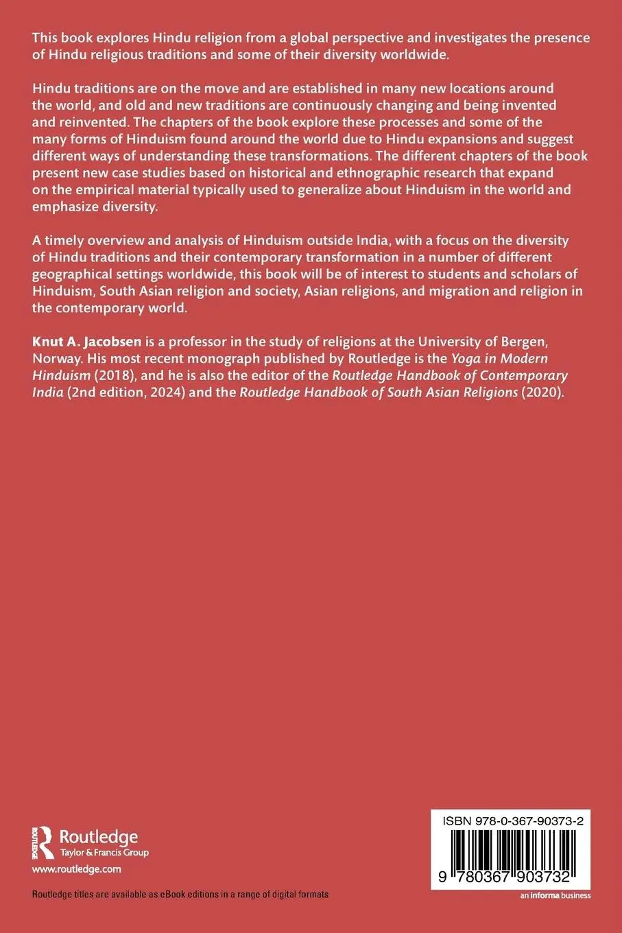 Rückseite: 9780367903732 | Hinduism in the World | Migrations and Global Presence | Jacobsen