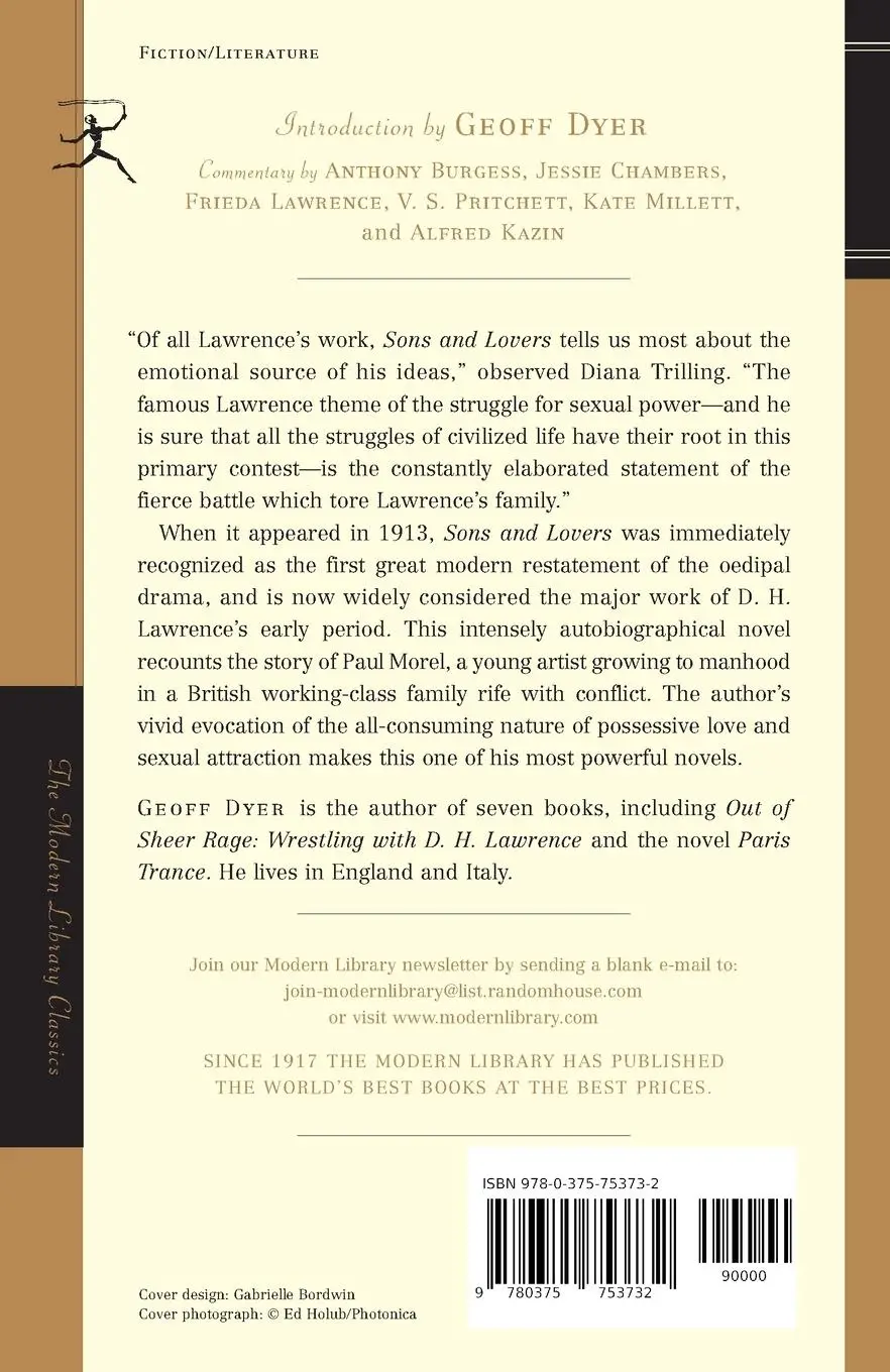 Rückseite: 9780375753732 | Sons and Lovers | D. H. Lawrence | Taschenbuch | Englisch | 1999