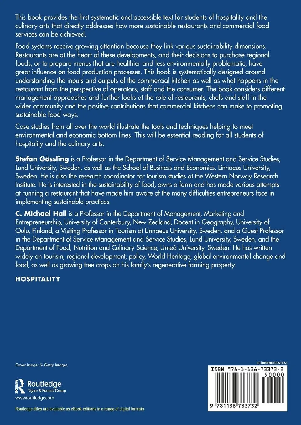Rückseite: 9781138733732 | The Sustainable Chef | Stefan Gössling (u. a.) | Taschenbuch | 2021