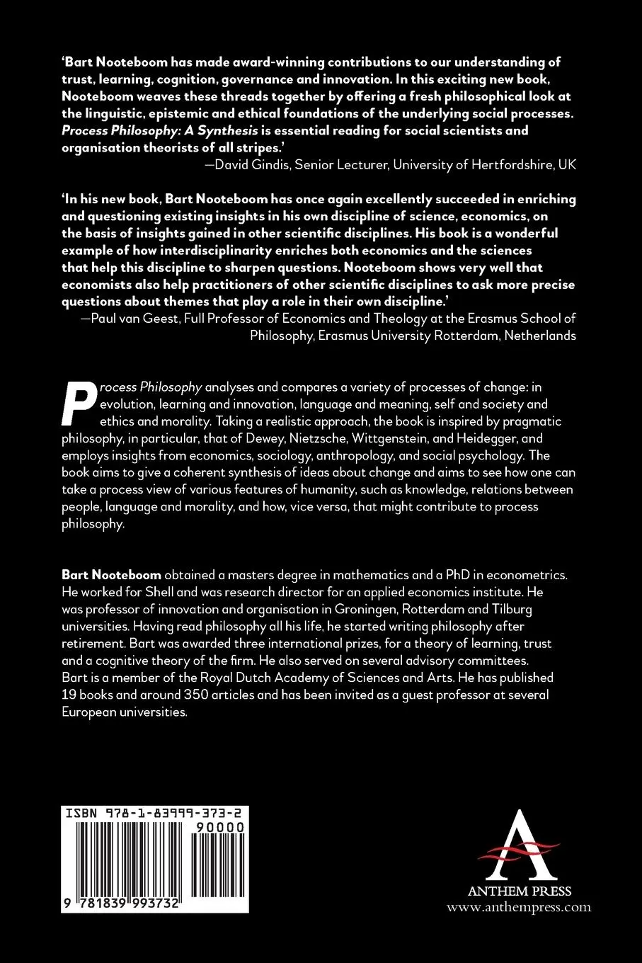 Rückseite: 9781839993732 | Process Philosophy | A Synthesis | Bart Nooteboom | Taschenbuch | 2025