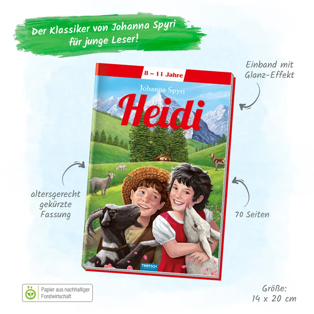 Bild: 9783957743732 | Heidi | Johanna Spyri | Buch | 70 S. | Deutsch | 2017 | Trötsch