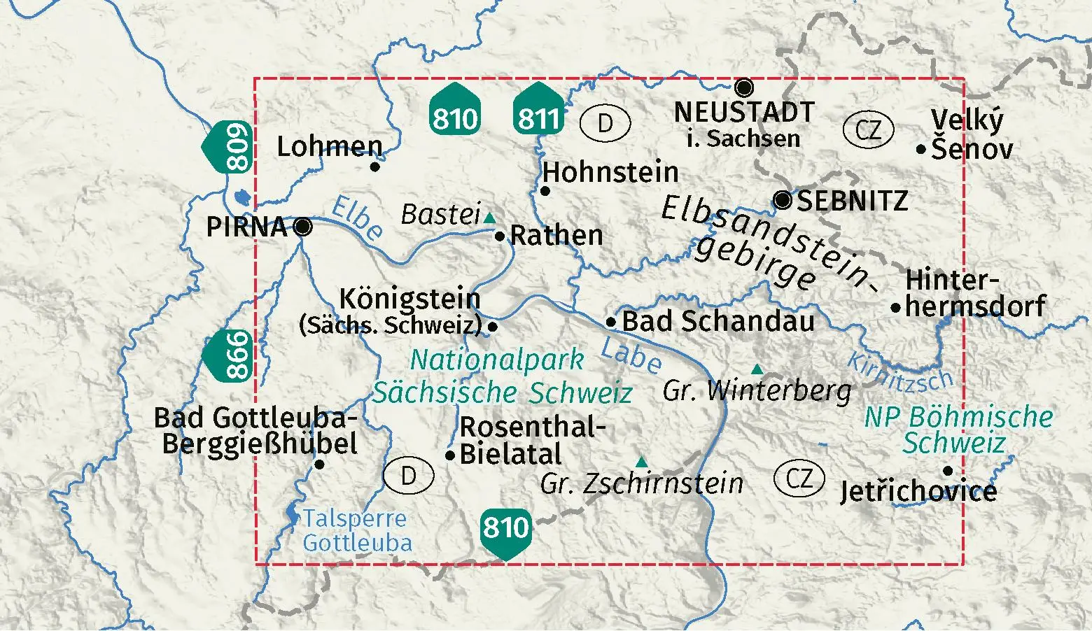 Bild: 9783991543732 | KOMPASS Wanderkarte 761 Elbsandsteingebirge, Nationalpark...