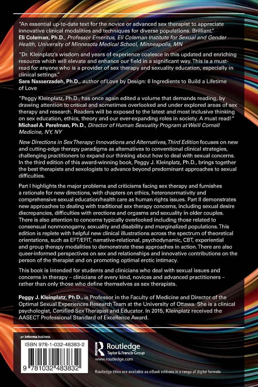 Rückseite: 9781032483832 | New Directions in Sex Therapy | Innovations and Alternatives | Buch