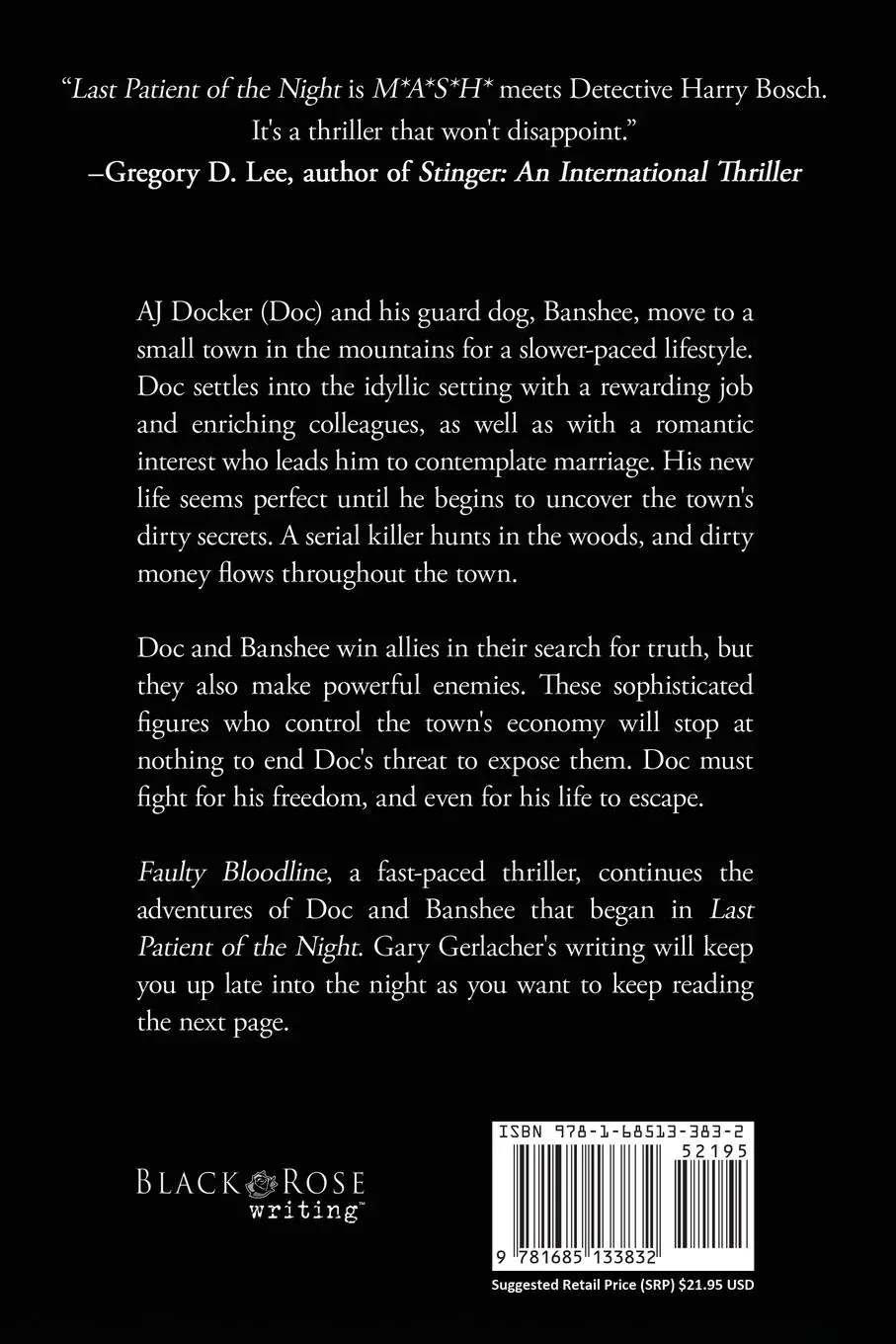 Rückseite: 9781685133832 | Faulty Bloodline | An AJ Docker and Banshee Thriller | Gary Gerlacher