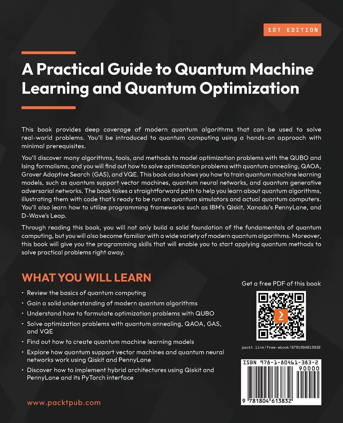 Rückseite: 9781804613832 | A Practical Guide to Quantum Machine Learning and Quantum Optimisation