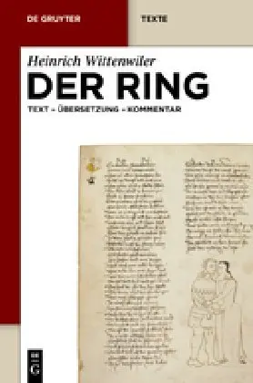 Cover: 9783110253832 | Der Ring | Heinrich Wittenwiler | Buch | XVII | Deutsch | 2012
