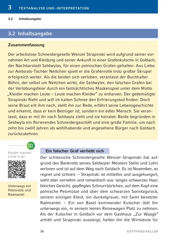 Bild: 9783129303832 | Kleider machen Leute von Gottfried Keller | Gottfried Keller | Buch