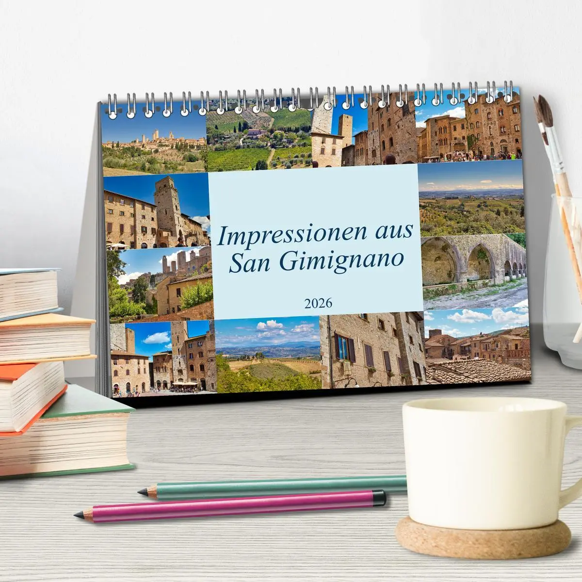 Bild: 9783457543832 | Impressionen aus San Gimignano (Tischkalender 2026 DIN A5 quer),...