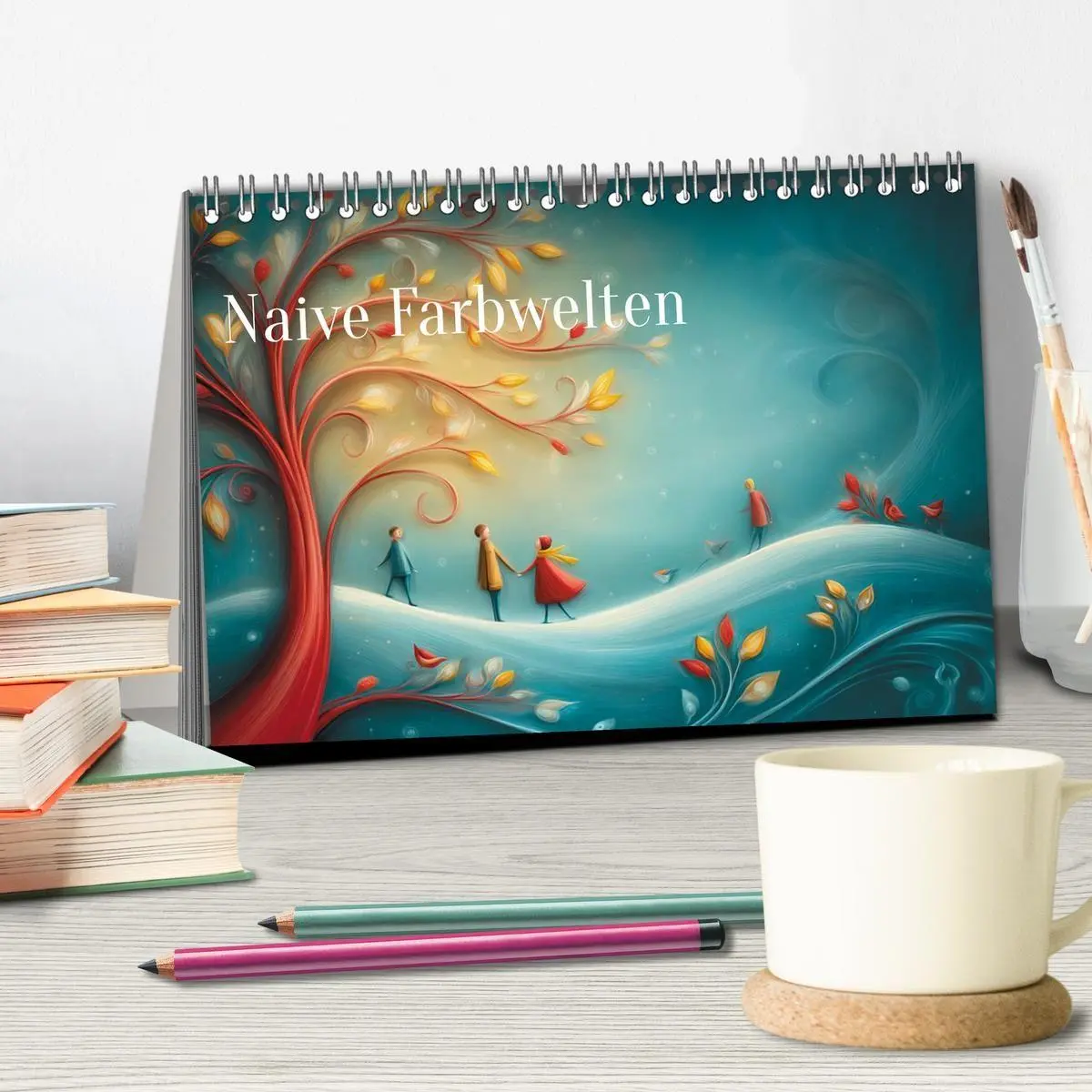 Bild: 9783516703832 | Naive Farbwelten (Tischkalender 2026 DIN A5 quer), CALVENDO...