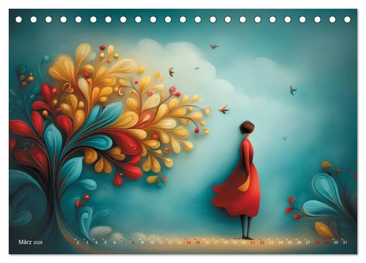 Bild: 9783516703832 | Naive Farbwelten (Tischkalender 2026 DIN A5 quer), CALVENDO...