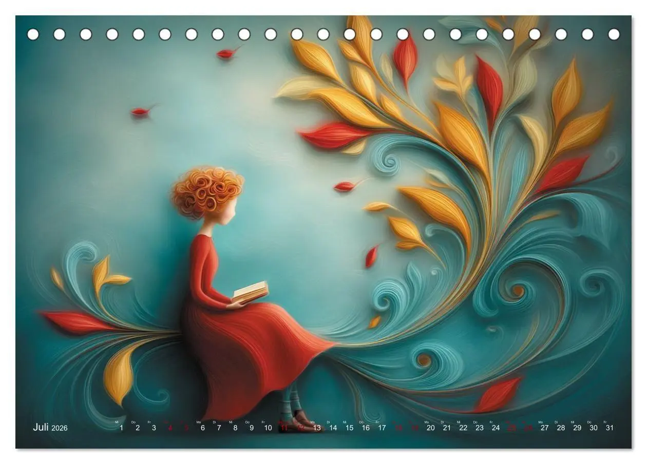 Bild: 9783516703832 | Naive Farbwelten (Tischkalender 2026 DIN A5 quer), CALVENDO...