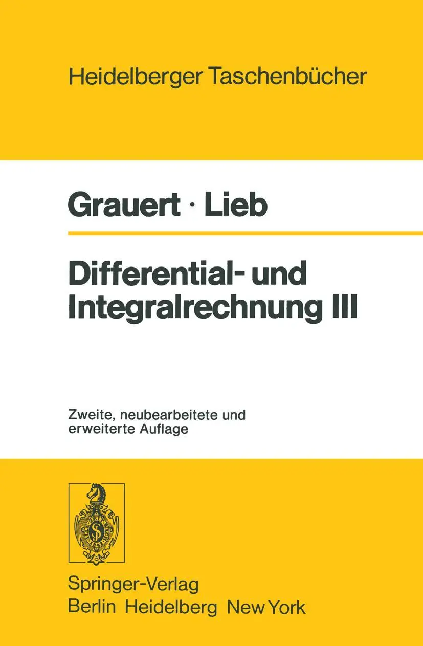 Cover: 9783540083832 | Differential- und Integralrechnung III | I. Lieb (u. a.) | Taschenbuch