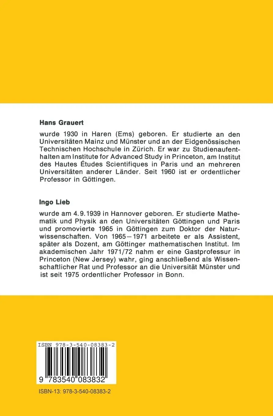 Rückseite: 9783540083832 | Differential- und Integralrechnung III | I. Lieb (u. a.) | Taschenbuch