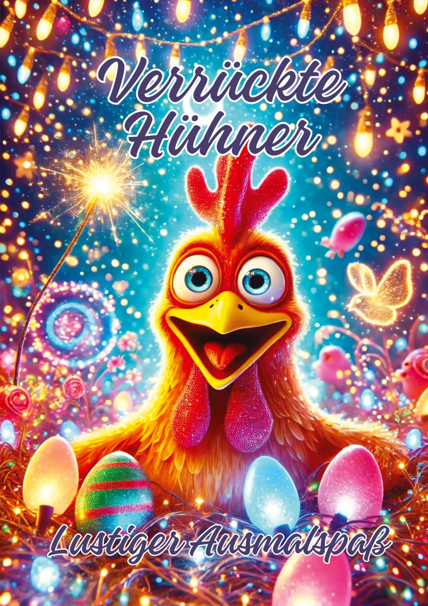 Cover: 9783384273932 | Verrückte Hühner | Lustiger Ausmalspaß | Ela Artjoy | Taschenbuch