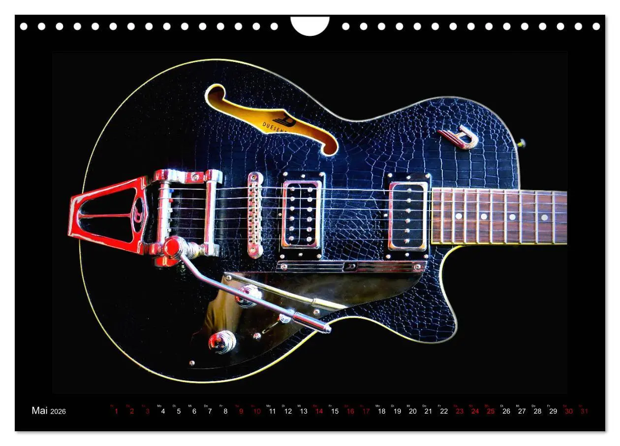 Bild: 9783457843932 | Rockgitarren im Blitzlicht (Wandkalender 2026 DIN A4 quer),...