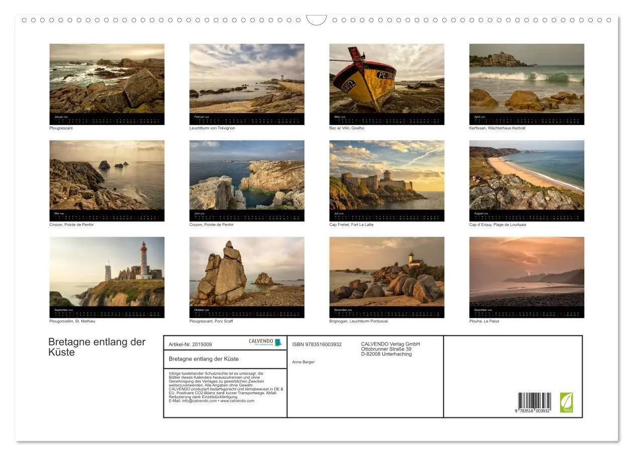 Bild: 9783516003932 | Bretagne entlang der Küste (Wandkalender 2026 DIN A2 quer),...