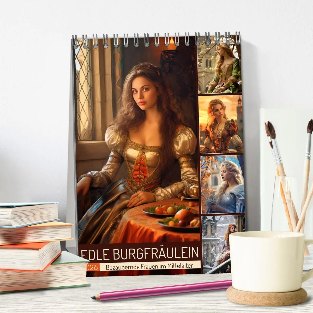 Bild: 9783516313932 | Edle Burgfräulein (Tischkalender 2026 DIN A5 hoch), CALVENDO...