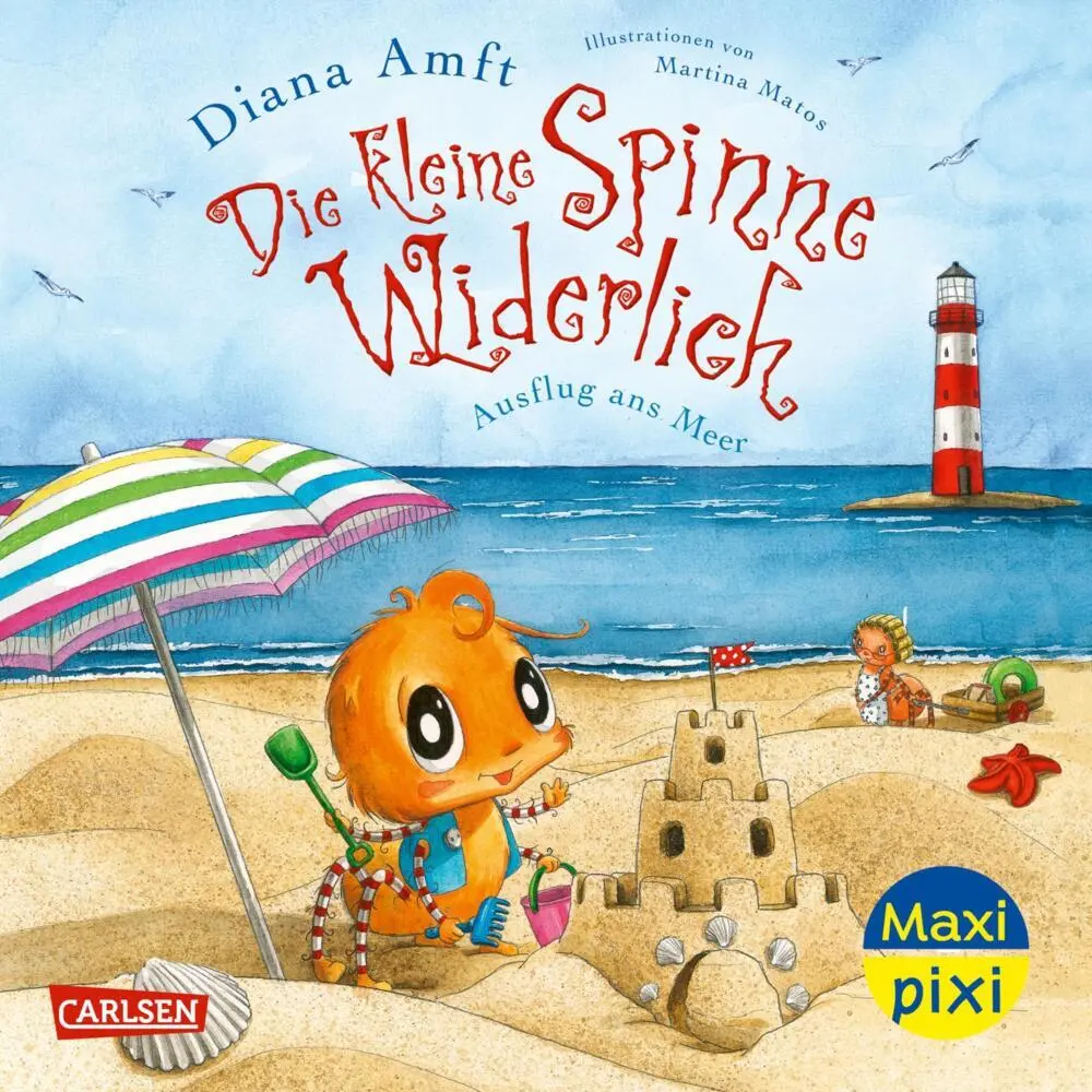 Cover: 9783551033932 | Maxi Pixi 475: Die kleine Spinne Widerlich: Ausflug ans Meer | Amft