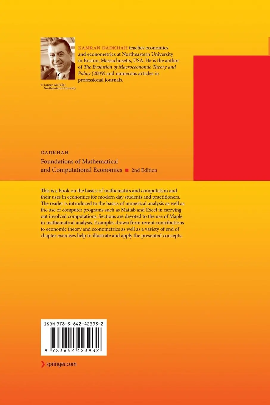 Rückseite: 9783642423932 | Foundations of Mathematical and Computational Economics | Dadkhah