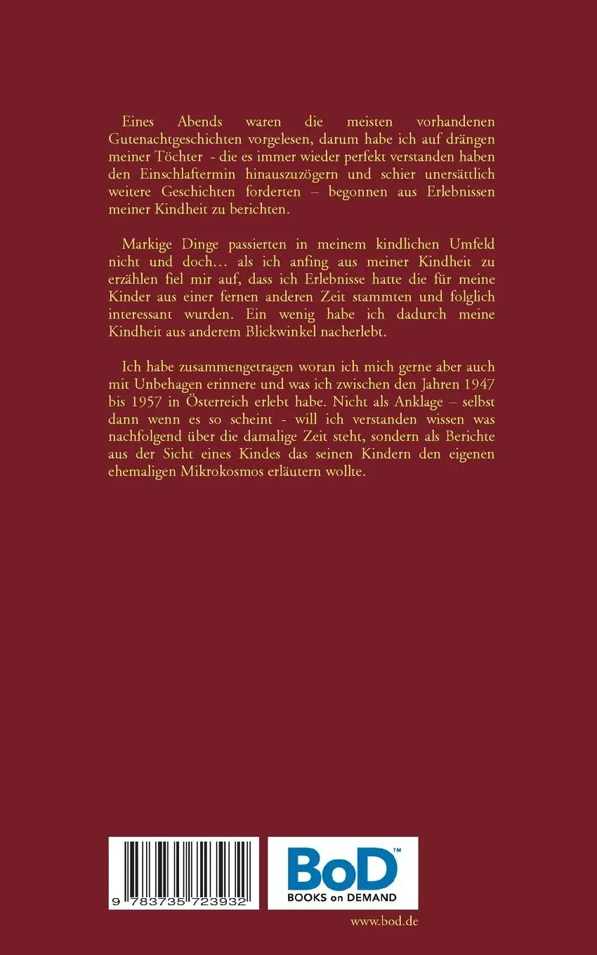 Rückseite: 9783735723932 | Papa, erzähl' aus deiner Kindheit | Wolf A. Kogerer | Taschenbuch