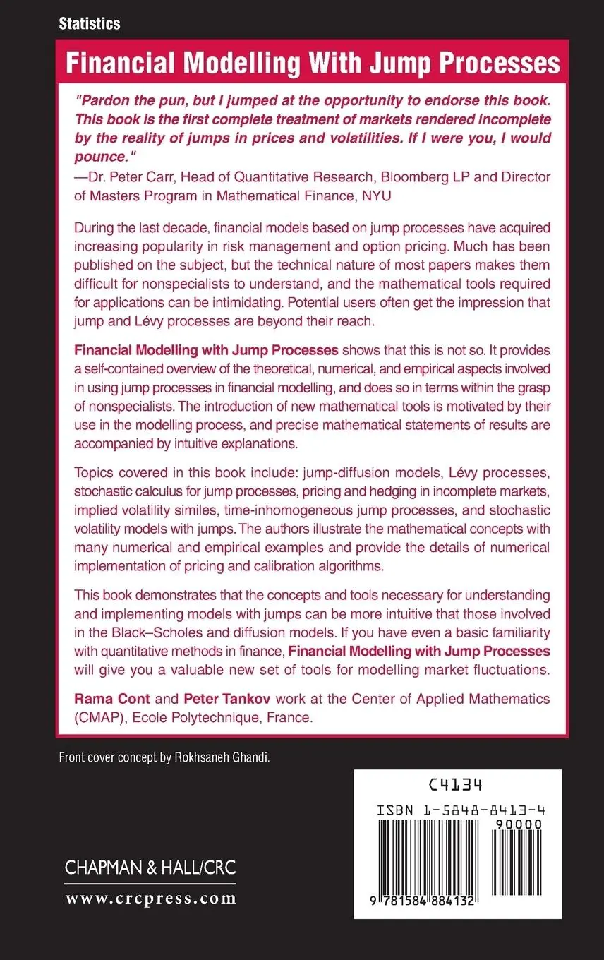 Rückseite: 9781584884132 | Financial Modelling with Jump Processes | Peter Tankov (u. a.) | Buch