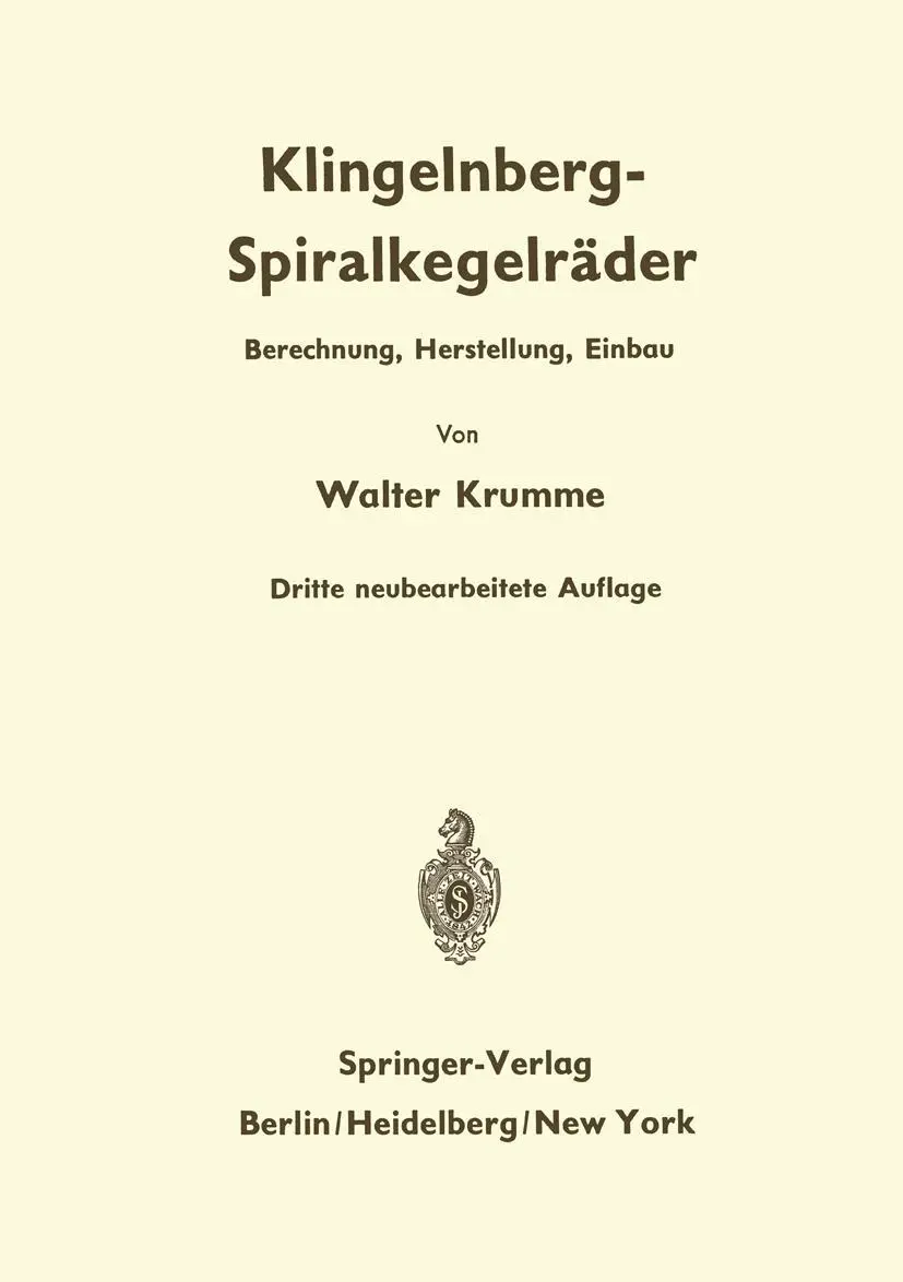 Cover: 9783642474132 | Klingelnberg-Spiralkegelräder | Berechnung, Herstellung und Einbau