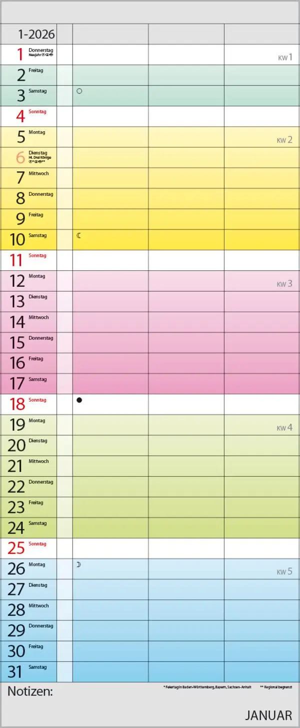 Bild: 9783731884132 | Farbenspiel - Planer für 2 2026 | Verlag Korsch | Kalender | 14 S.