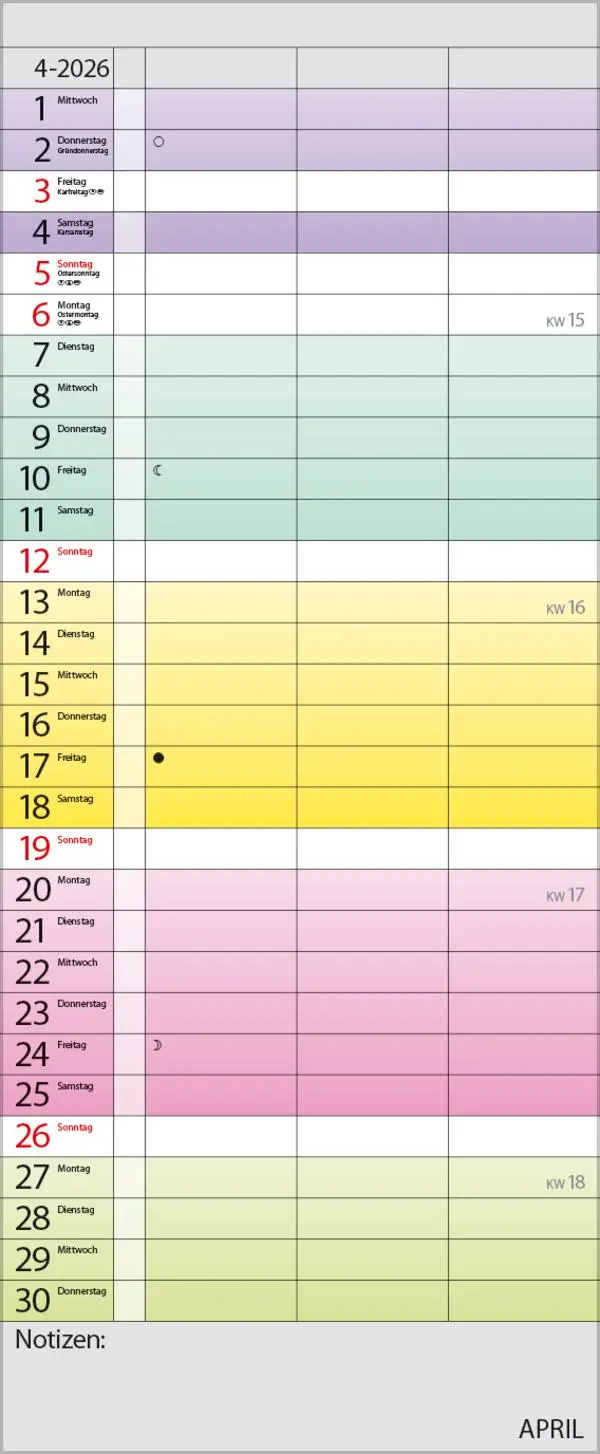Bild: 9783731884132 | Farbenspiel - Planer für 2 2026 | Verlag Korsch | Kalender | 14 S.