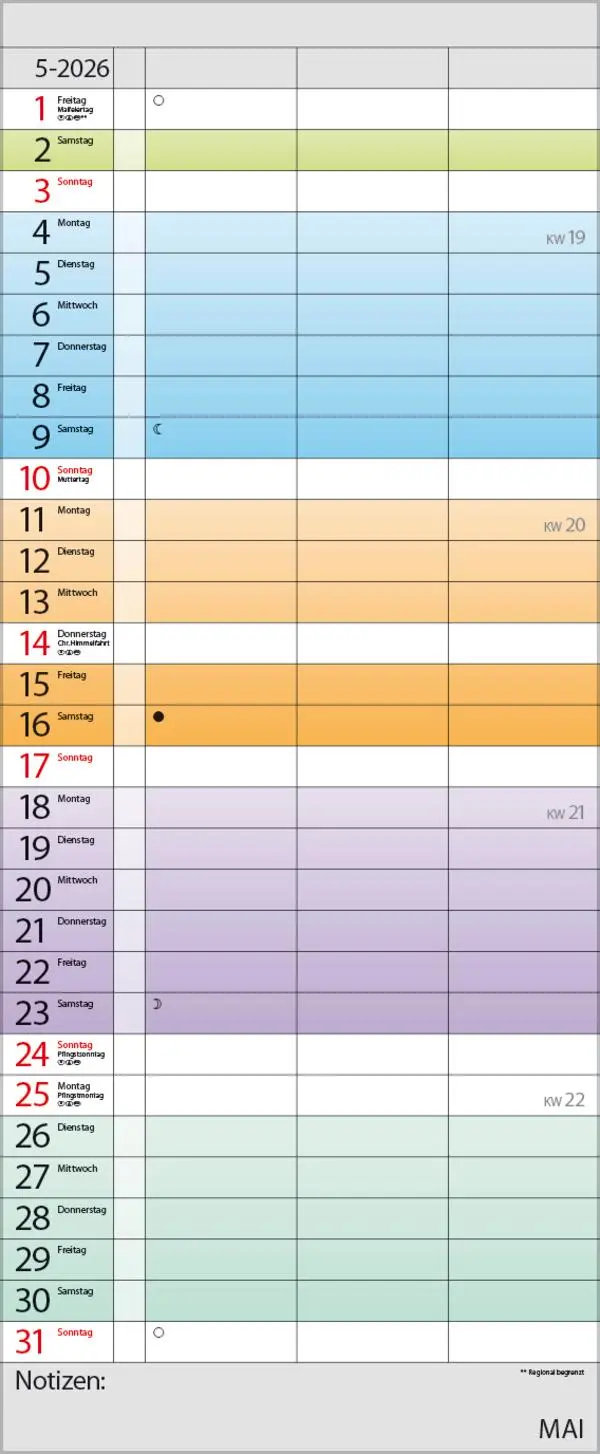 Bild: 9783731884132 | Farbenspiel - Planer für 2 2026 | Verlag Korsch | Kalender | 14 S.