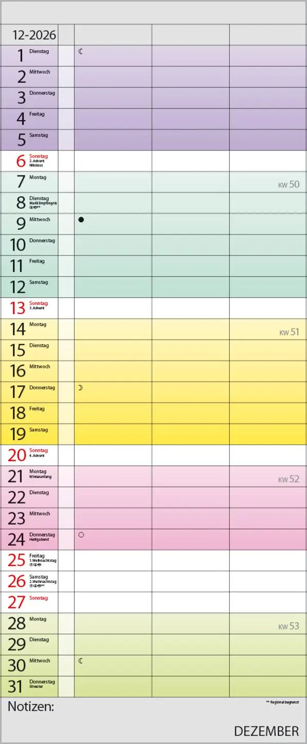 Bild: 9783731884132 | Farbenspiel - Planer für 2 2026 | Verlag Korsch | Kalender | 14 S.