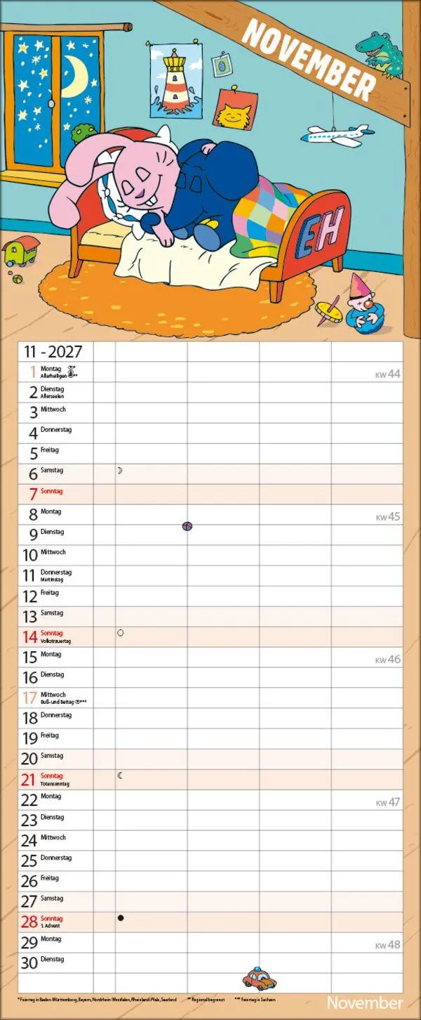 Bild: 9783819304132 | Der echt elefantastische Familienplaner 2027 | Verlag Korsch | 14 S.