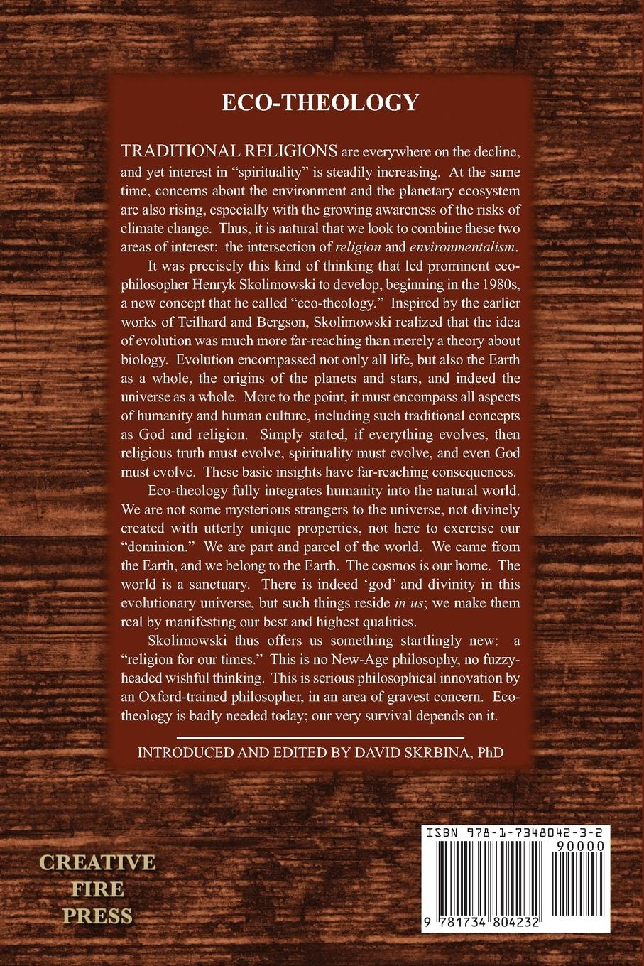 Rückseite: 9781734804232 | Eco-Theology | Toward a Religion for our Times | Henryk Skolimowski