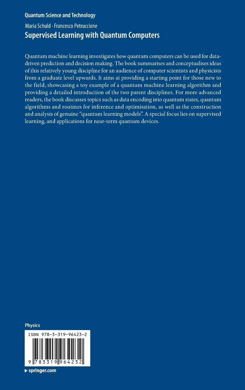 Rückseite: 9783319964232 | Supervised Learning with Quantum Computers | Petruccione (u. a.)