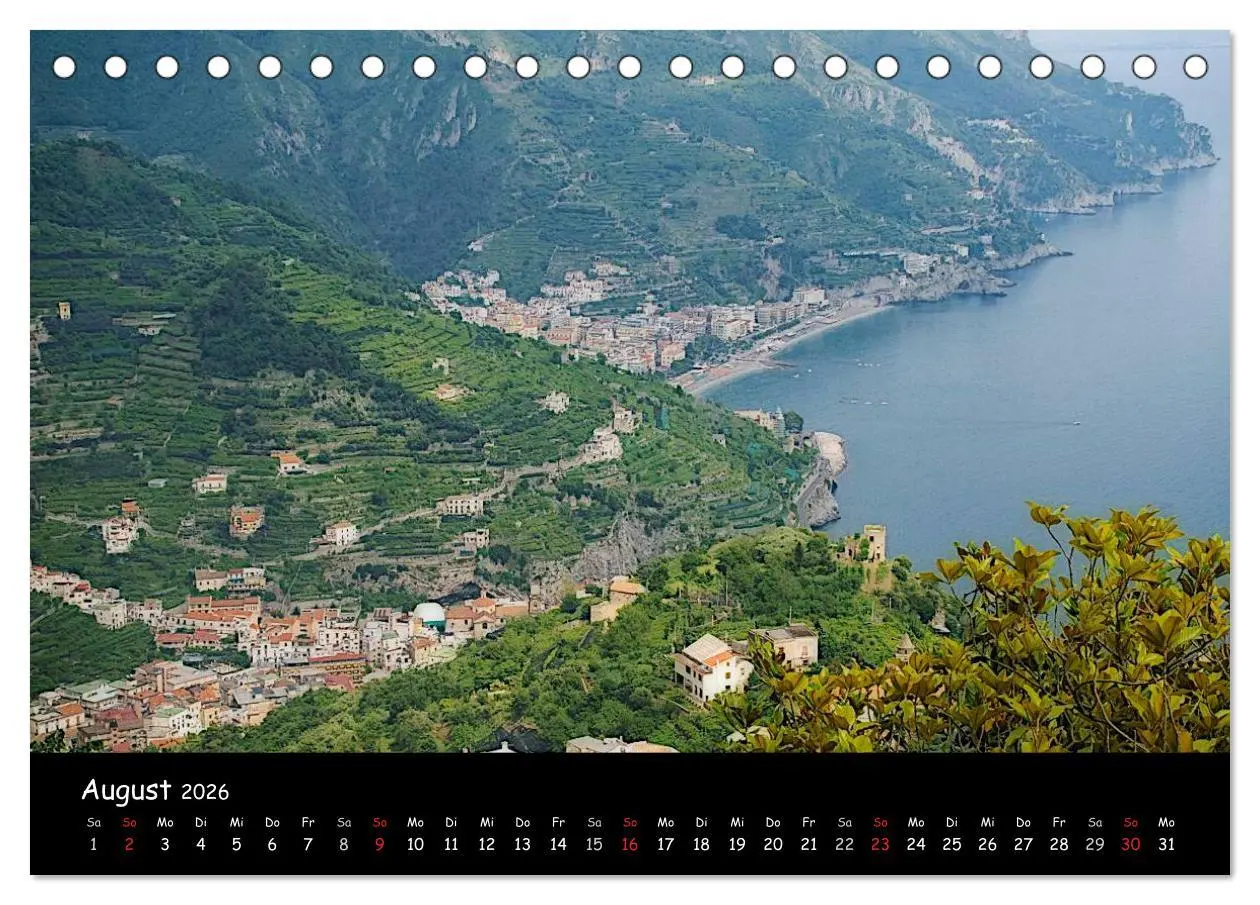 Bild: 9783516114232 | Amalfiküste 2026 (Tischkalender 2026 DIN A5 quer), CALVENDO...