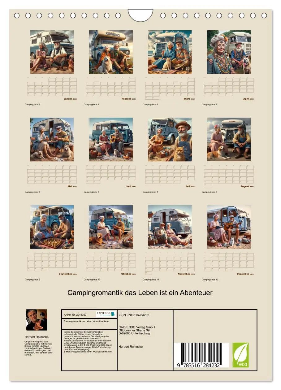 Bild: 9783516284232 | Campingromantik das Leben ist ein Abenteuer (Wandkalender 2026 DIN...